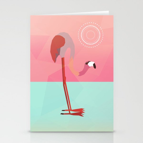 flamingo beautiful bird Stationery Cards