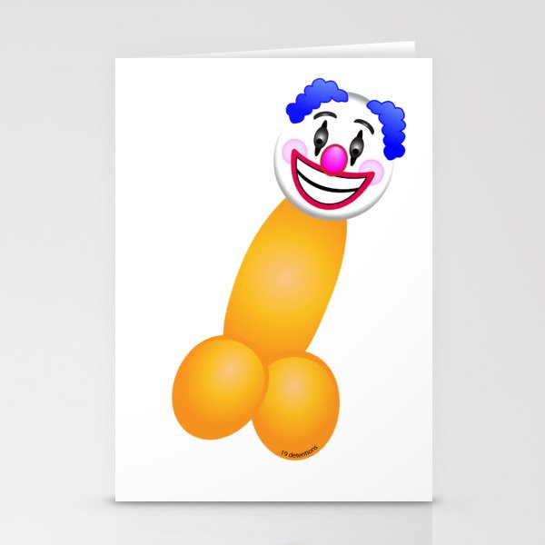 Emoji Dick Clown Stationery Cards By Detentions Society6