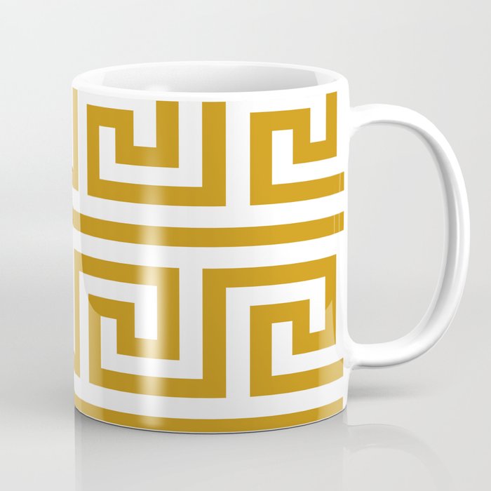 Gold Greek Key Coffee Mug