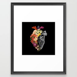 Flower Heart Spring Framed Art Print