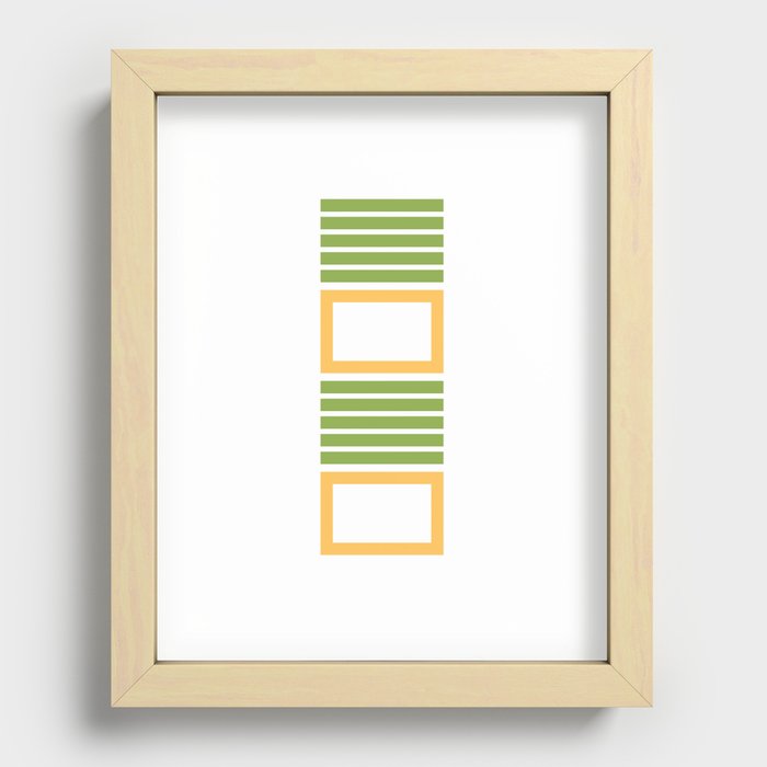 Minimal symmetric geometry 1 Recessed Framed Print