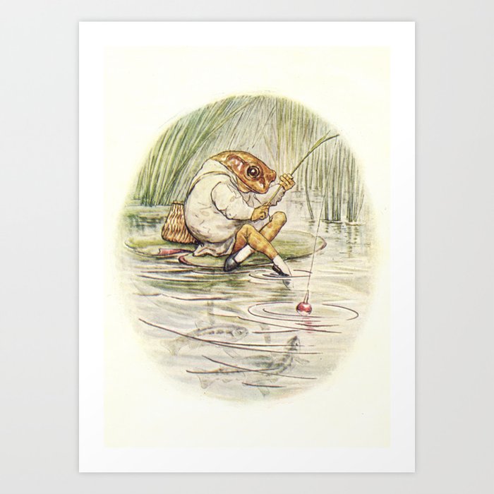fisher frog Art Print by xoxokels