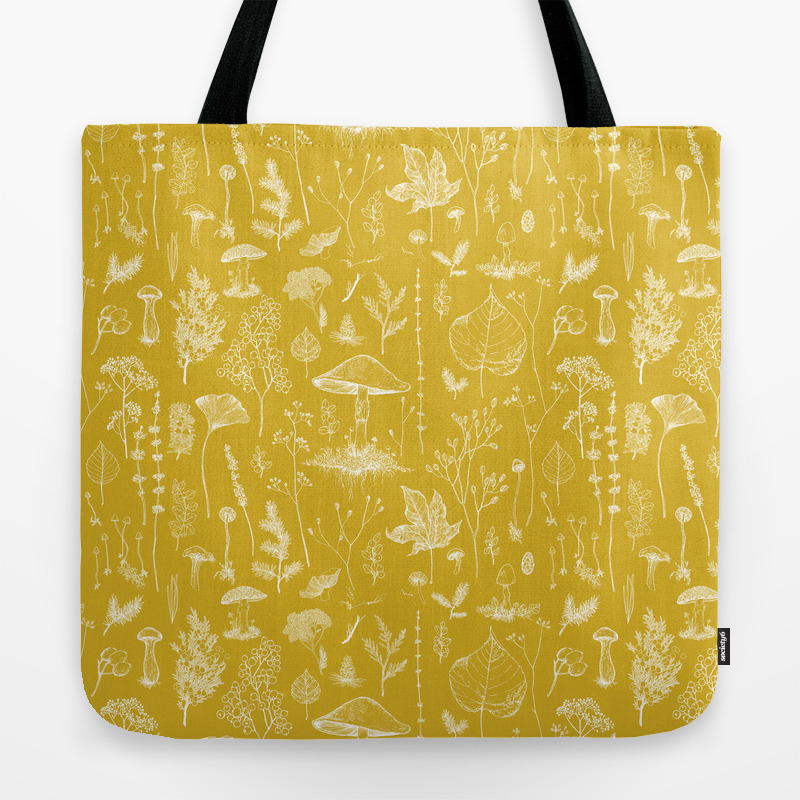 mustard tote bag