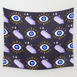 Amethyst and Evil Eye Wall Tapestry