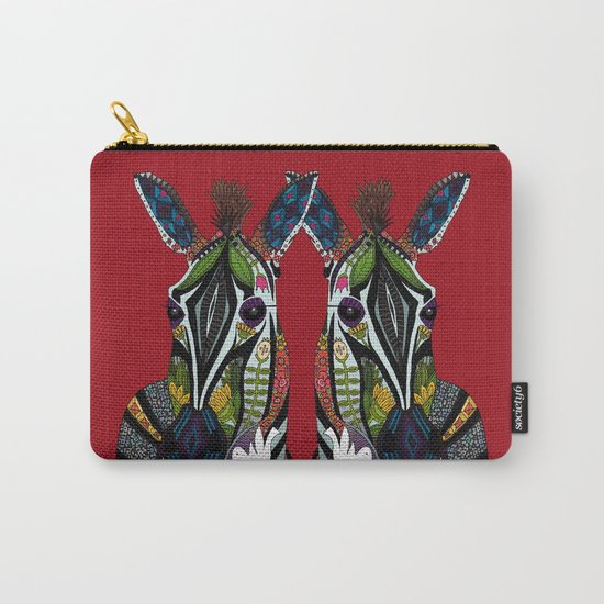 zebra love red Carry-All Pouch