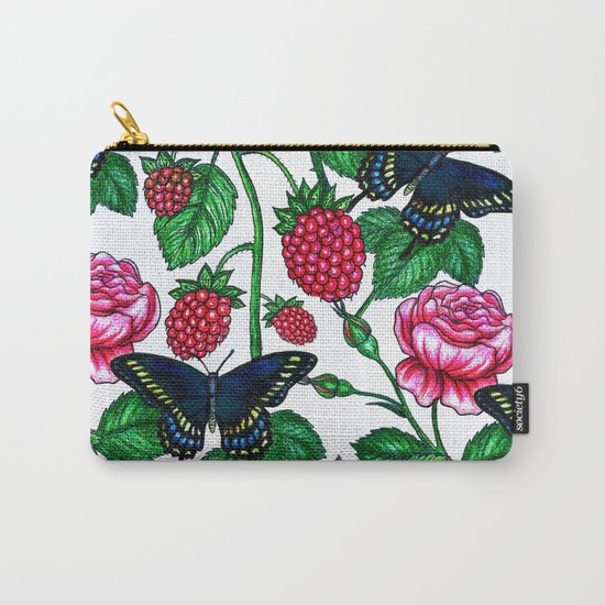Raspberries pattern Carry-All Pouch