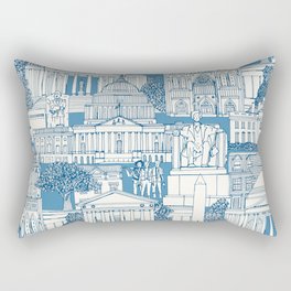 Washington DC toile blue Rectangular Pillow