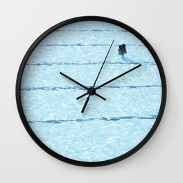 The Kiss - Romantic Pool Photography by Ingrid Beddoes Wall Clock