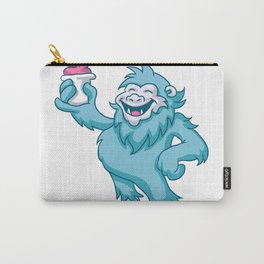 cartoon yeti eating ice cream Carry-All Pouch