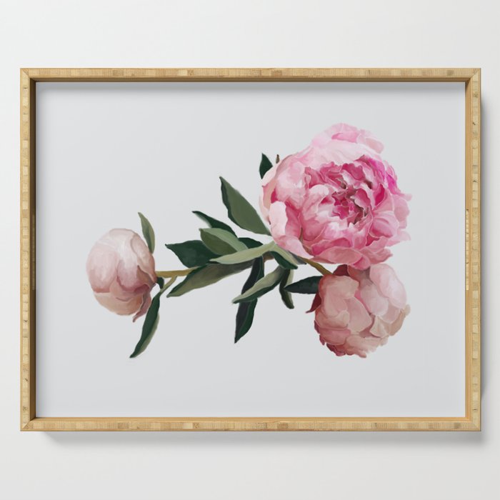 Peonies Serving Tray