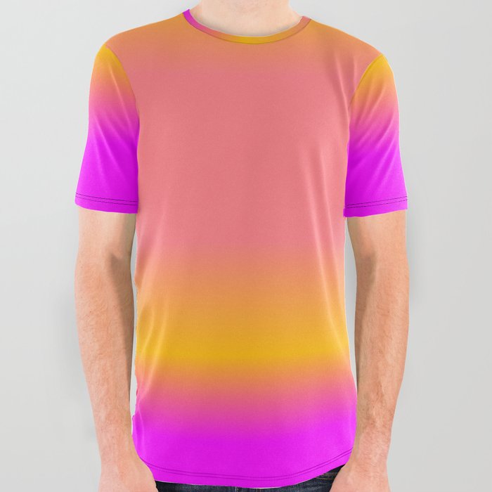Pink and orange graphic tees sales