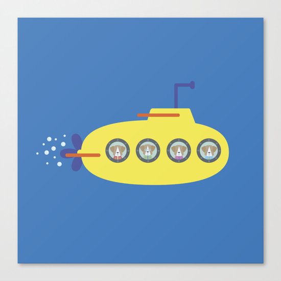 The Beagles - Yellow Submarine Canvas Print