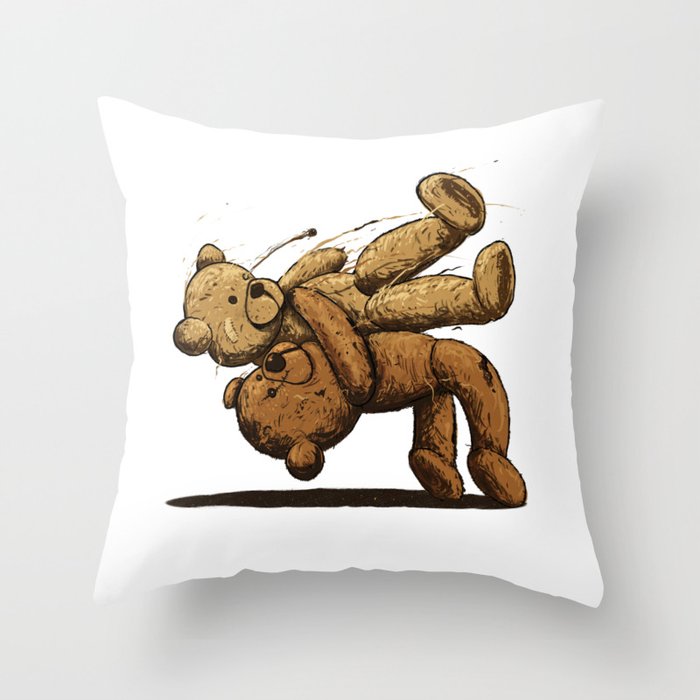 Bear Hug Throw Pillow