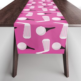 Golfing Pattern (Magenta Pink) Table Runner