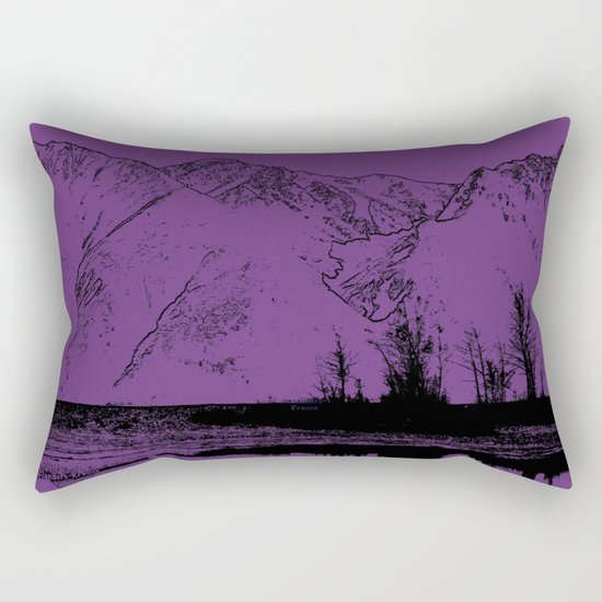 Knik River Mts. Pop Art - 2 Rectangular Pillow