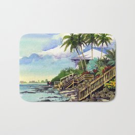 Siesta Key, Point of Rocks    Bath Mat | Watercolor, Siestakey, Beach, Florida, Coastallife, Painting, Pointofrocks, Sarasota, Gulfcoast, Travel 