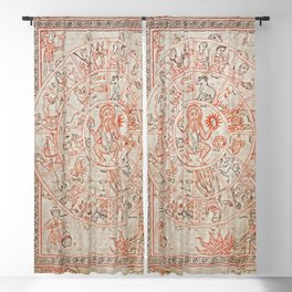 Medieval Zodiac Blackout Curtain