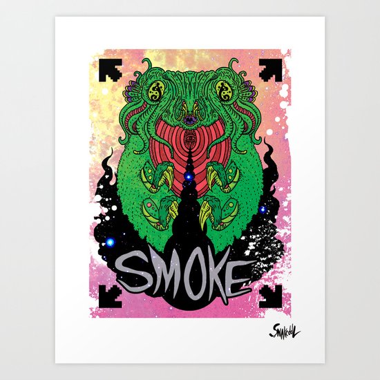 smoke Art Print