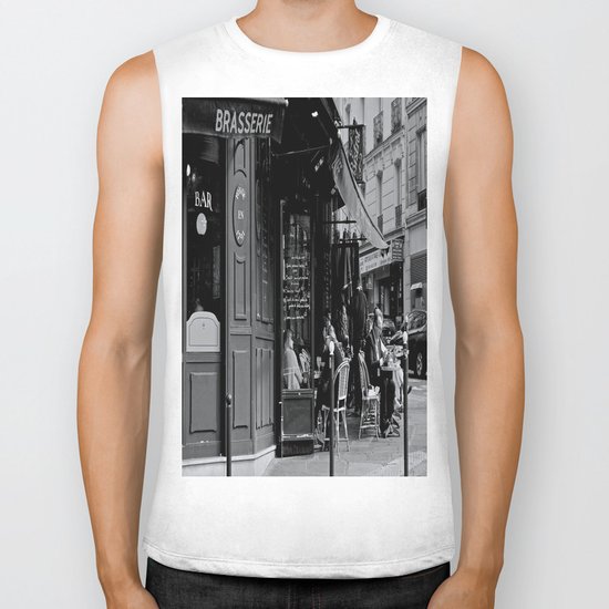At the Brasserie Biker Tank