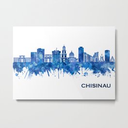 Chișinău Moldova Skyline Blue Metal Print