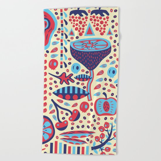FRUIT PATTERNS Beach Towel