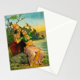 Radha Bilas by Raja Ravi Varma Stationery Card