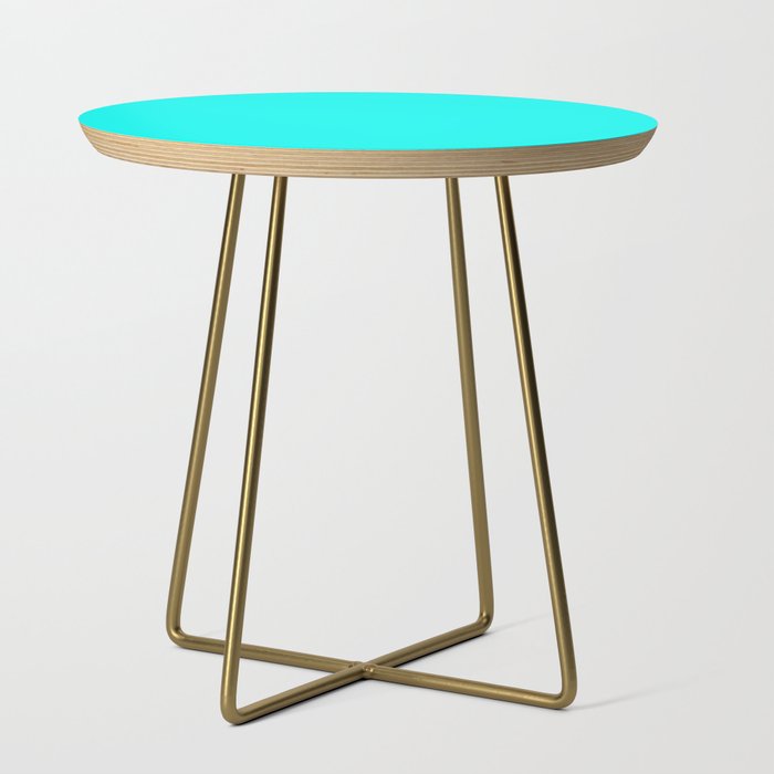 fluorescent neon blue Side Table