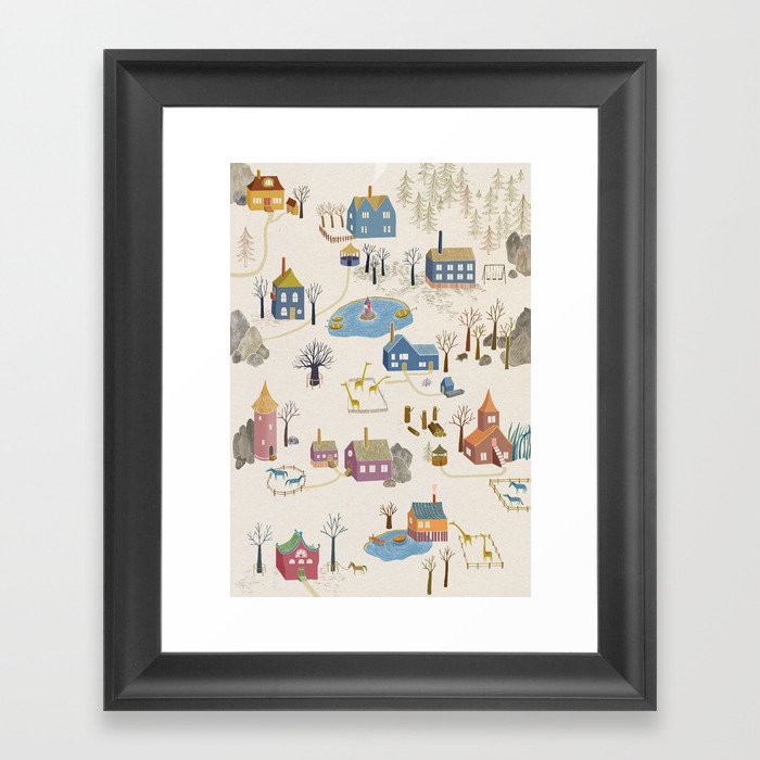 Little Village Framed Art Print