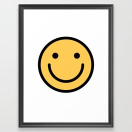Smiley Face   Cute Simple Smiling Happy Face Framed Art Print