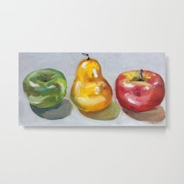 Fruits, apples and pear Metal Print