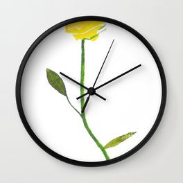 Yellow rose Wall Clock
