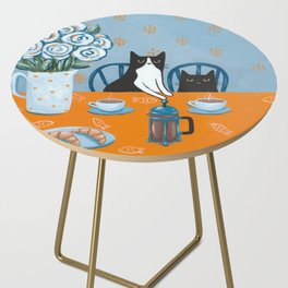 Cats and a French Press Side Table