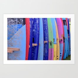 Assorted Color Surfboards Art Print