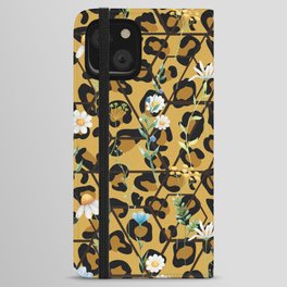 Leopard Print Geometric Wildflowers iPhone Wallet Case