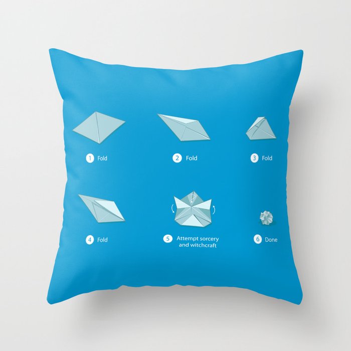 Step-by-step Origami Throw Pillow