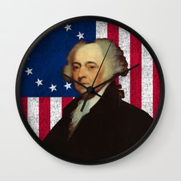 John Adams and The American Flag Wall Clock