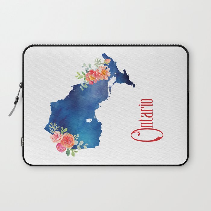 Ontario - Floral Watercolor Laptop Sleeve