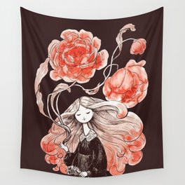 Flower Witch Wall Tapestry
