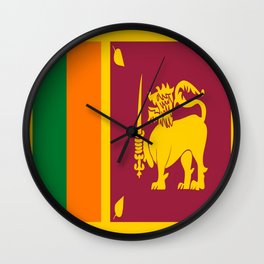Flag of sri Lanka -ceylon,India, Asia,Sinhalese, Tamil,Pali,Buddhist,hindouist,Colombo,Moratuwa,tea Wall Clock