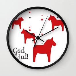 God jul - Dala style Wall Clock