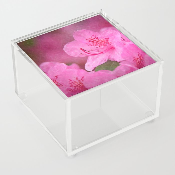 Romantic pink flowers Acrylic Box