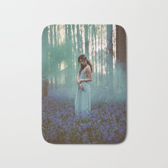 Girl in forest 2 Bath Mat