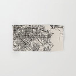 Pasadena, USA - City Map Hand & Bath Towel