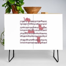 Music Sheet Cats Credenza