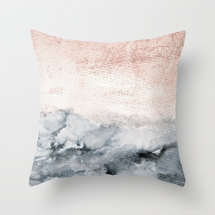 pastel landscape Throw Pillow