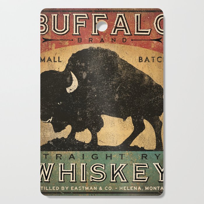 Bison Buffalo Whiskey Bourbon Cutting Board
