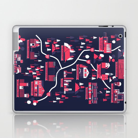 The Survivors Map (dark edition) Laptop & iPad Skin