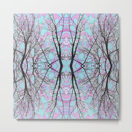 Abstract Tree Design 609 Metal Print | Contemporary, Digital, Mandala, Surfacedesign, Kaleidoscope, Graphicdesign, Purple, Interiordesign, Design, Photoart 