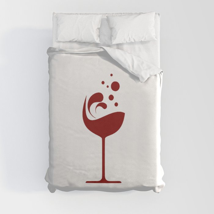 Red Wine Glass Fashion Design Duvet Cover