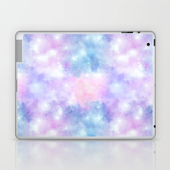 Pink Blue Nebula Painting Laptop & iPad Skin